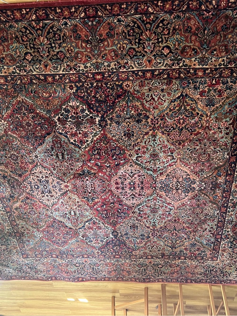 Karastan 717/700 Traditional Decorative Area Rug - Red and Teal